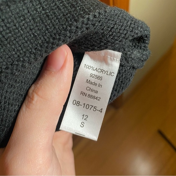 Roaman's Black Cold-Shoulder Sweater with Fringe Long Sleeves - Picture 8 of 10